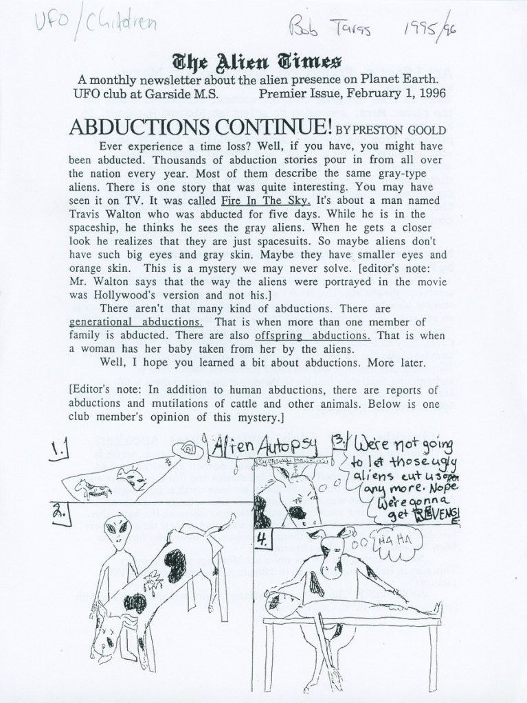The Alien Times zine