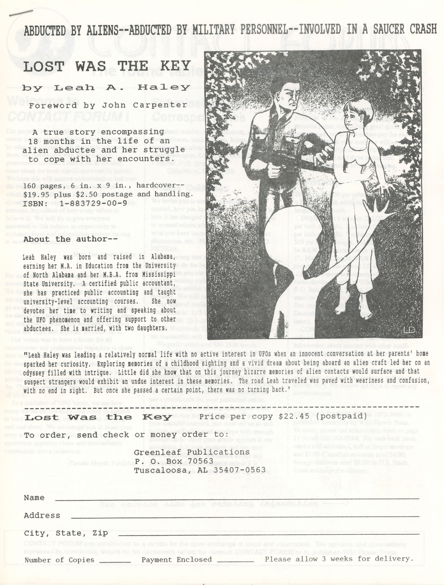 Collection of UFO & Alien Abduction Book Flyers (1990s)